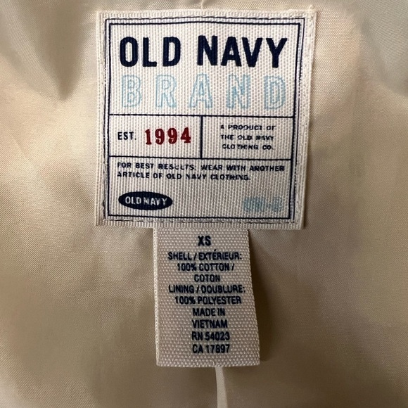 OLD NAVY WOMENS GREEN& TAN FLORAL PATTERN FITTED TRENCH COAT SIZE XS - Picture 11 of 12